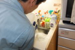 台所キッチン排水口詰まり薬品清掃/急に水が流れなくなった