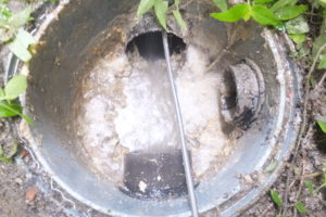排水管の高圧洗浄通管作業