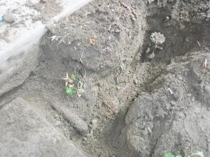 露出した水道管とバルブ