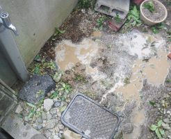 水道水漏れによる地中の漏水