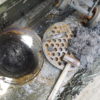 配管つまり高圧洗浄清掃,側溝水溜まり解消
