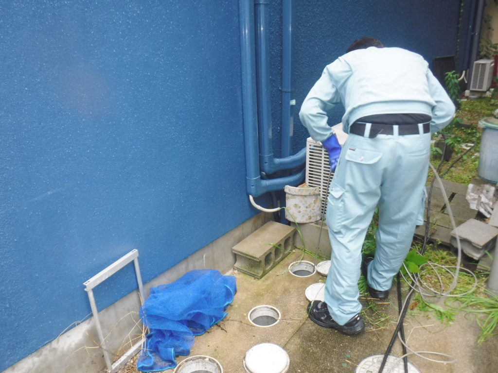 兵庫県芦屋市排水管清掃、キッチン、洗面所、風呂、下水マス掃除