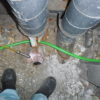 地下の天井から水漏れ/管内調査カメラ
